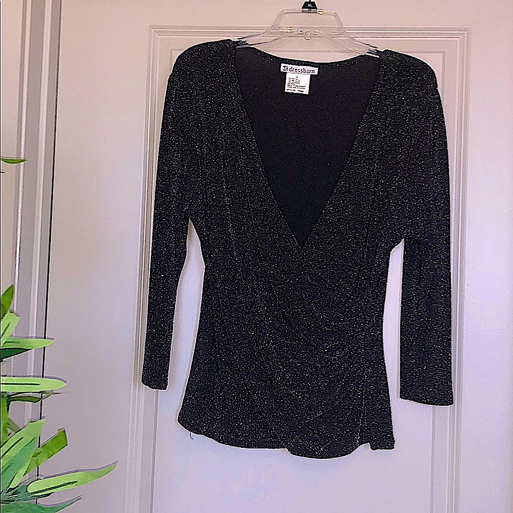Black Shiny Blouse